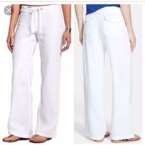Tommy Bahamas White Two Palms Linen Pants